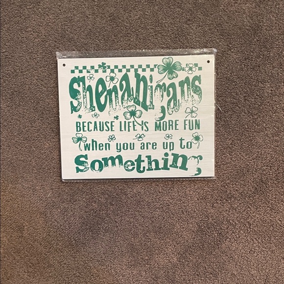 Other - Green and White Decorative Sign